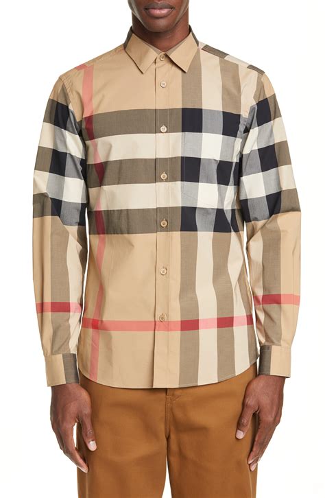 burberry button up mens replica|burberry button down men's.